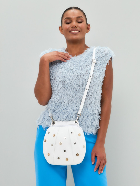 Сумка Curanni 2477 вителло белый/монет Сумка Curanni 2477 вителло белый/монет