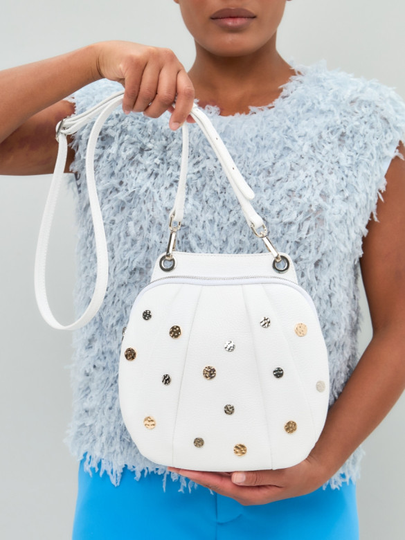 Сумка Curanni 2477 вителло белый/монет Сумка Curanni 2477 вителло белый/монет