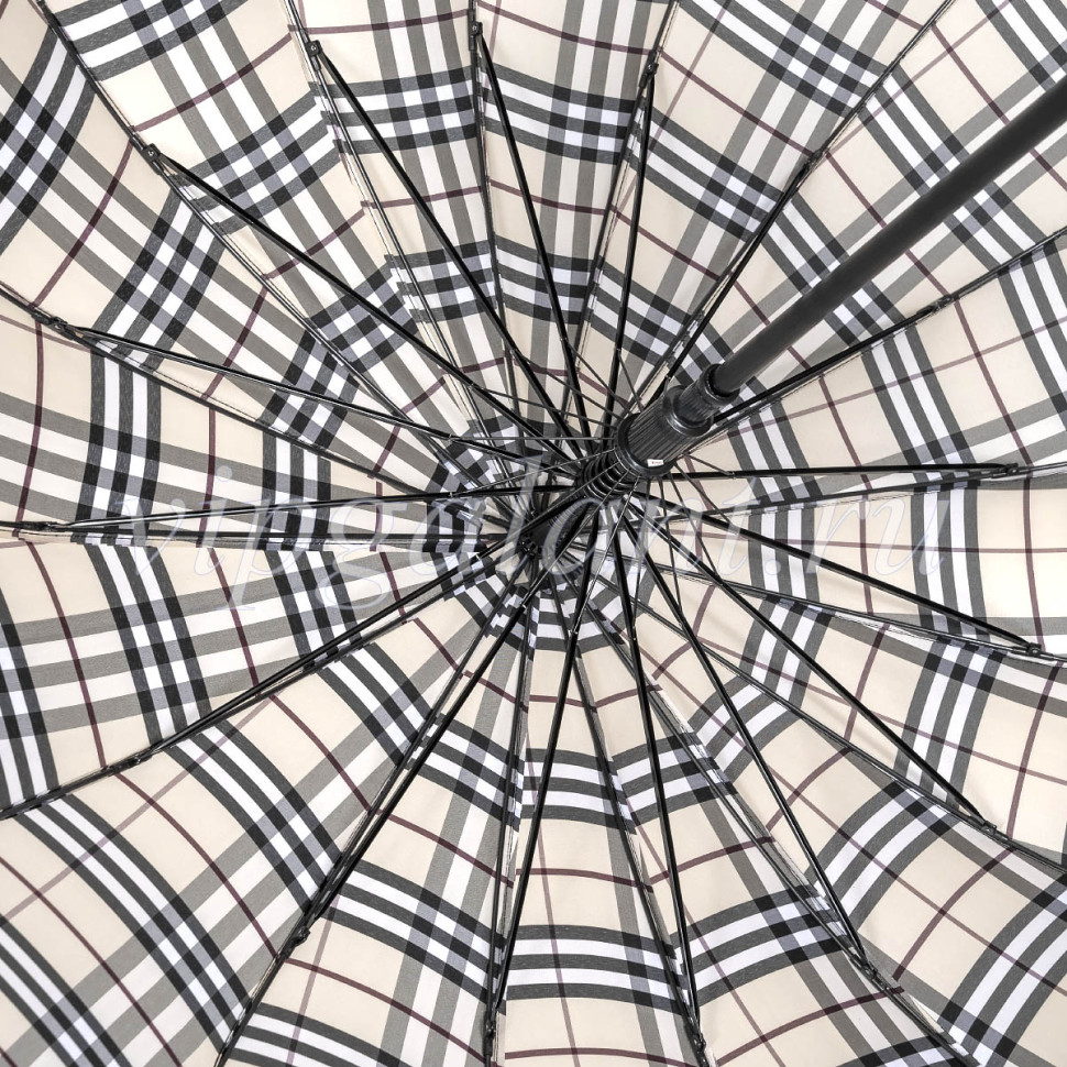 Зонт-трость Almas 437, 16 спицы, ручка прямая кожа Зонт-трость Almas 437, 16 спицы, ручка прямая кожа