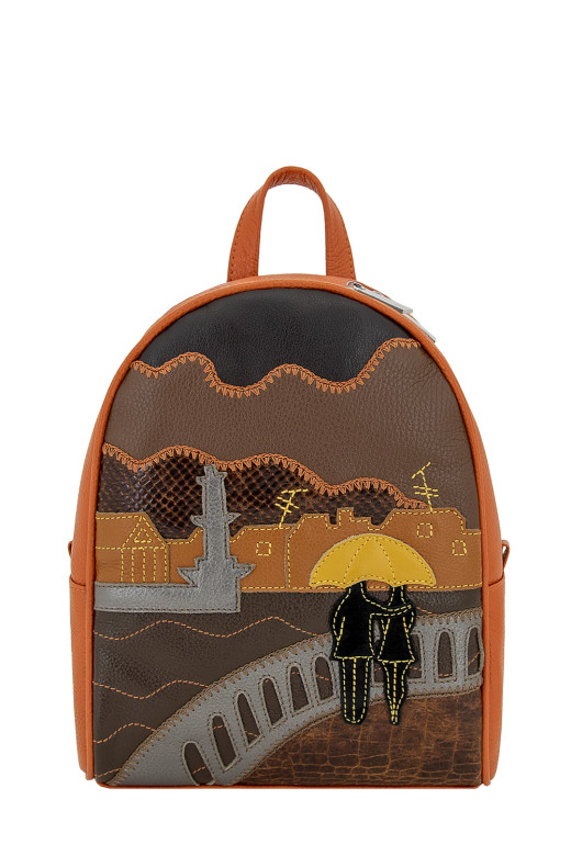 Рюкзак Protege 348-113 "Город №15" рыжий