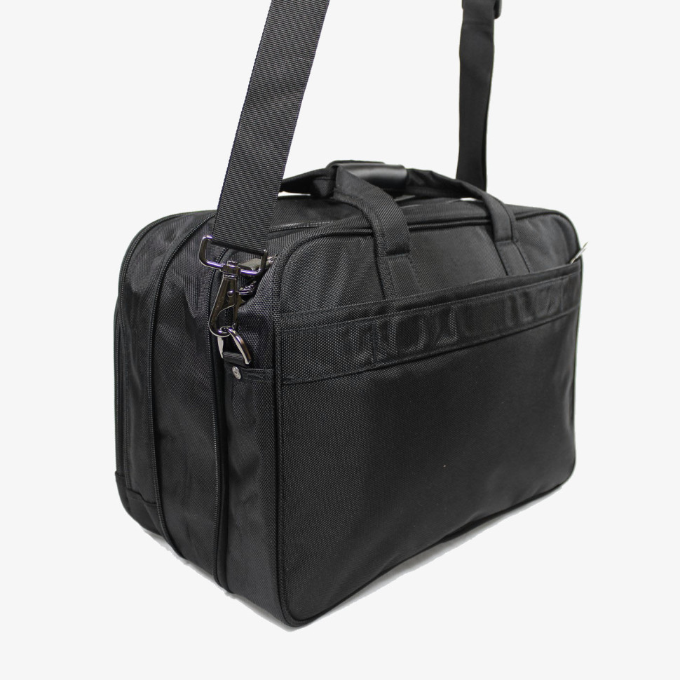 Мужская сумка раздвижная из текстиля Numanni 882 чёрная Мужская сумка раздвижная из текстиля Numanni 882 чёрная