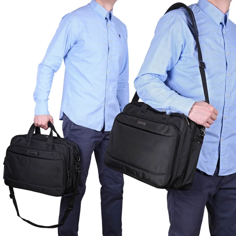 Мужская сумка раздвижная из текстиля Numanni 882 чёрная