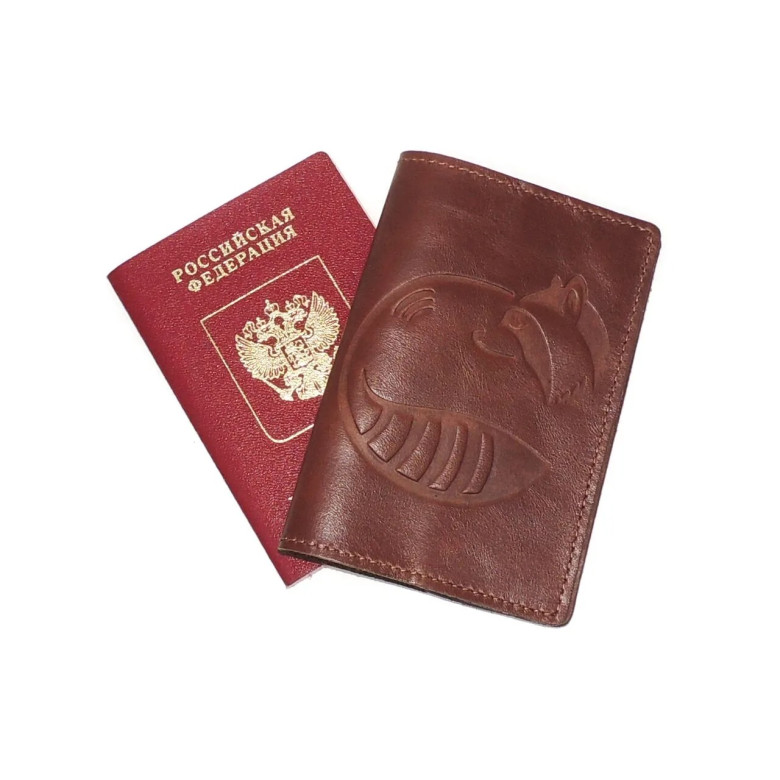 Обложка для паспорта Natalia Kalinovskaya Ое-60 енот рыжая