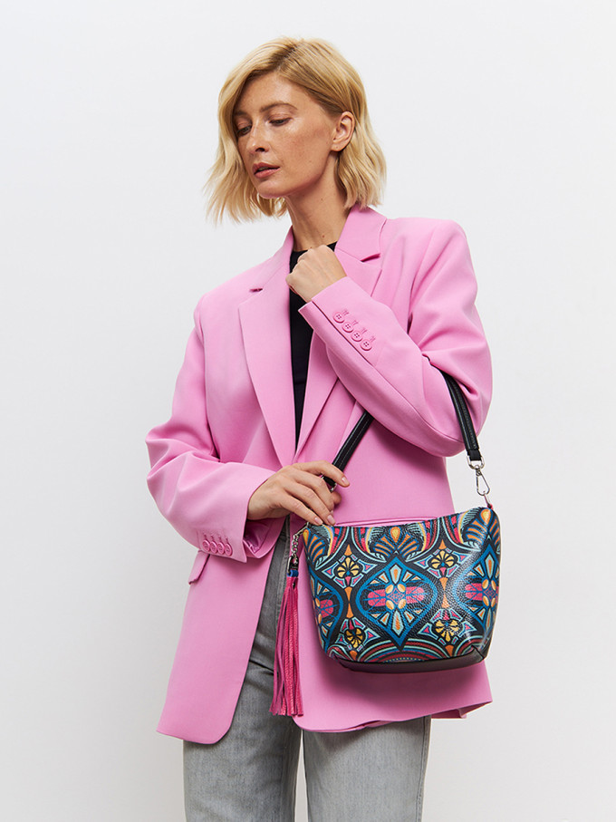 Сумка Curanni 2420 орнаменто черная Сумка Curanni 2420 орнаменто черная