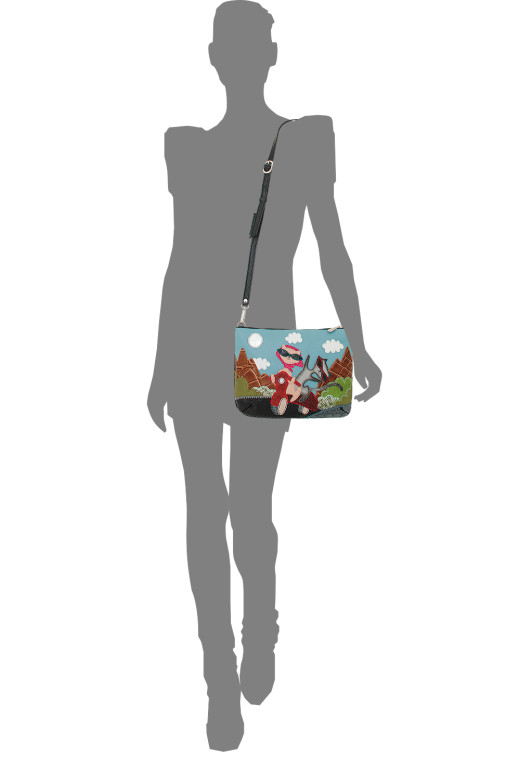 Сумка женская Protege, ДС-261-173 Кот №49 чёрная Сумка женская Protege, ДС-261-173 Кот №49 чёрная