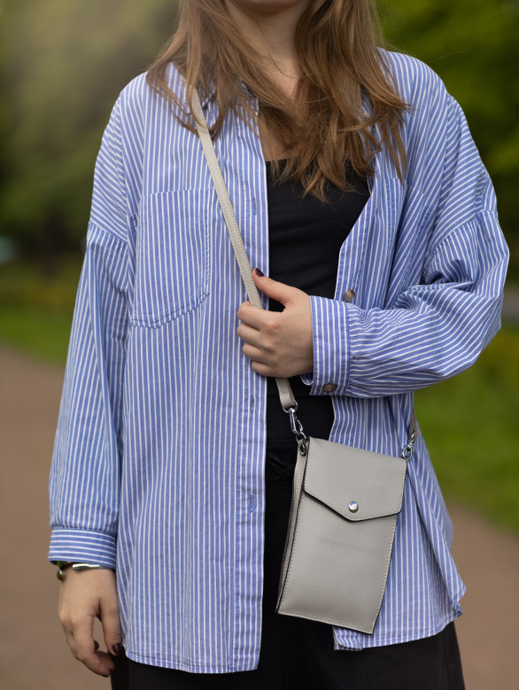 Сумка женская для телефона 5509 peal grey