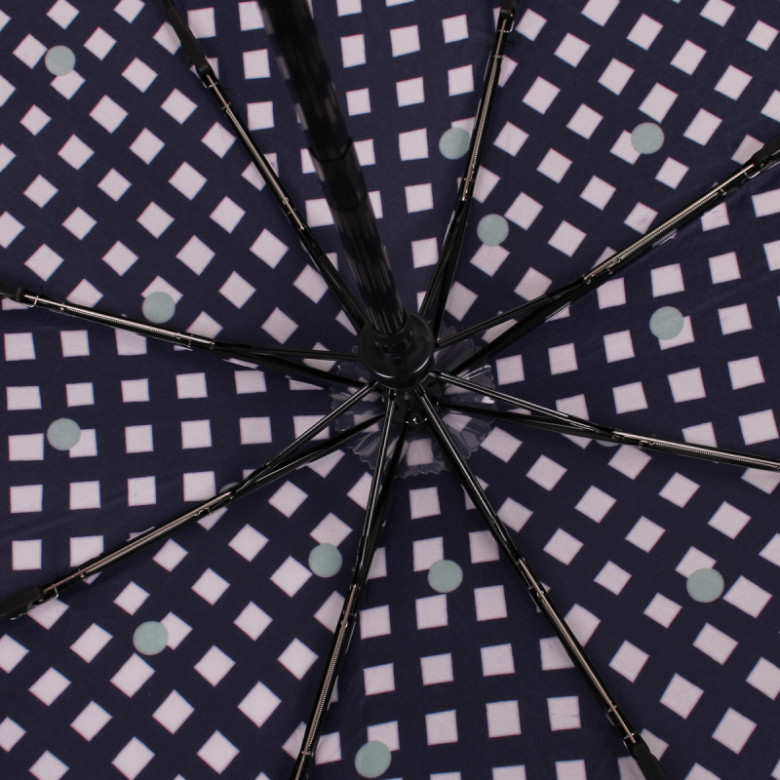 Зонт женский Zemsa, 112183 КЛЕТКА синий