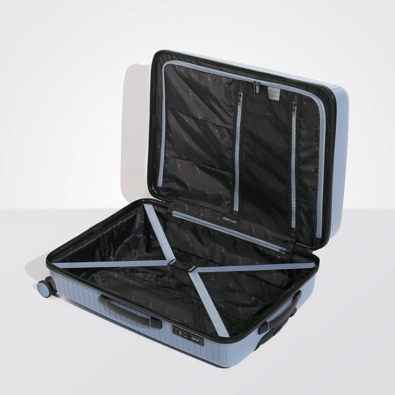 Чемодан Eberhart Eagle 50E-032 4 колеса серо-голубой