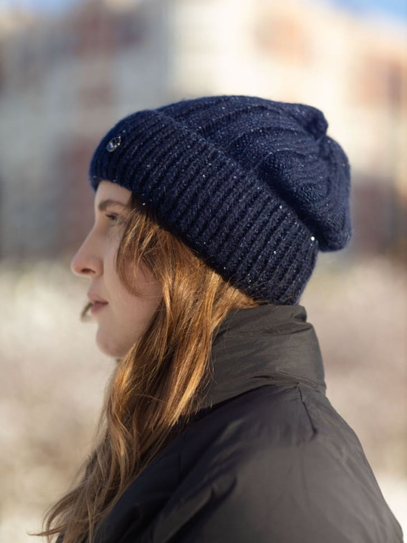 Шапка женская 12838/2 MARHATTER т.синяя (56-58) Шапка женская 12838/2 MARHATTER т.синяя (56-58)