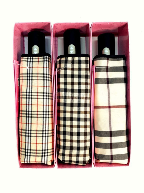 Зонт женский Diniya 167 "Бербери", полный автомат