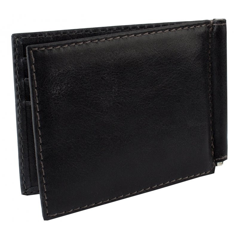 Зажим для денег Dimanche Camel 889/K чёрный, без отделения для мелочи Зажим для денег Dimanche Camel 889/K чёрный, без отделения для мелочи