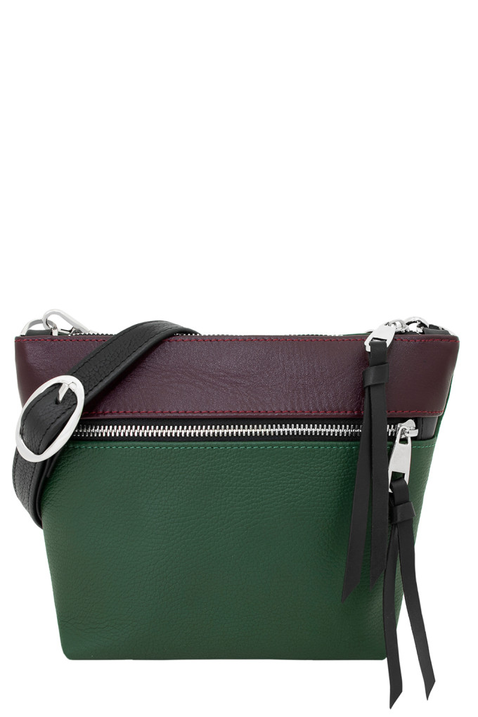 Сумка женская Protege, Ц-446 зелёная/бордо/черная флотер+гладкая Сумка женская Protege, Ц-446 зелёная/бордо/черная флотер+гладкая