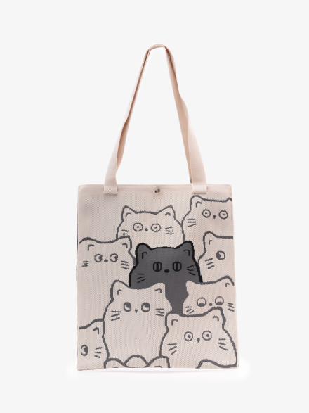 Сумка-шопер Baggins Cat бежевая
