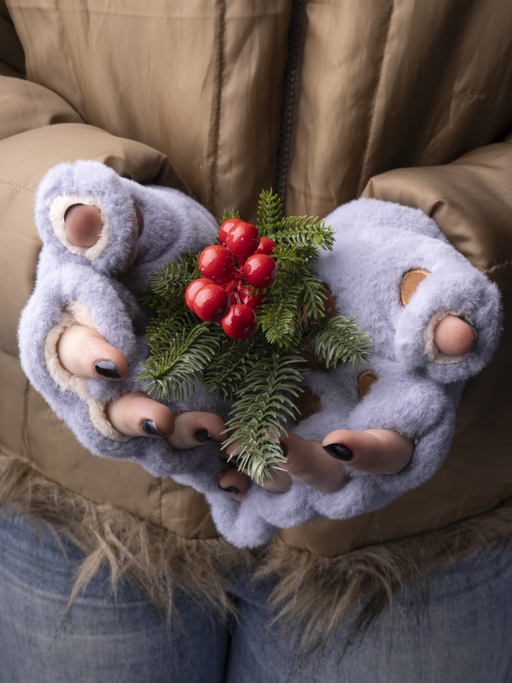 Перчатки женские Baggins митенки однотон в ассорт.