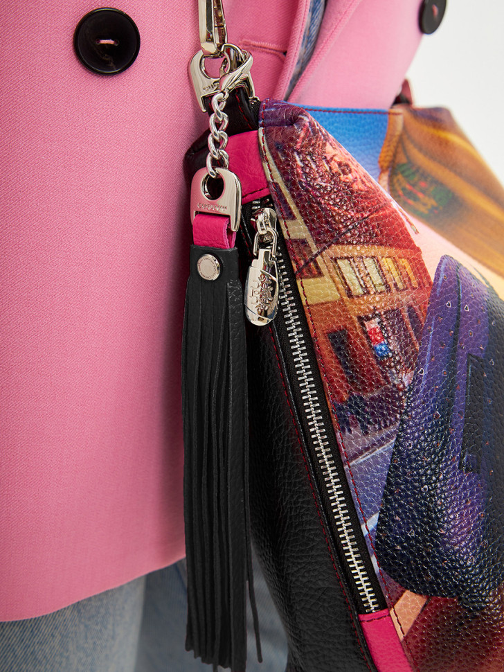 Сумка Curanni 2433 сан сет чёрная Сумка Curanni 2433 сан сет чёрная