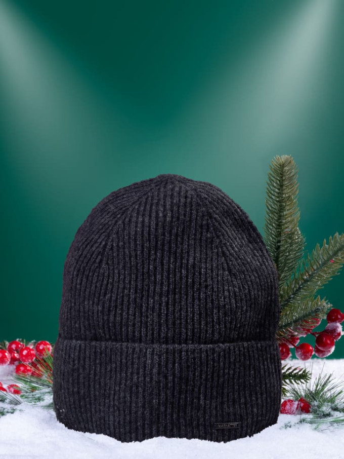 Шапка мужская 12884 MARHATTER асфальт(57-59)