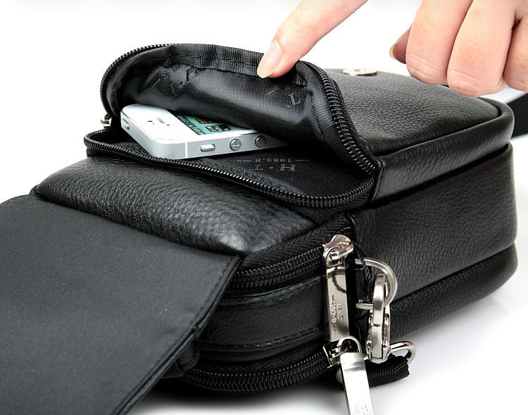 Мужская сумка через плечо Hight Touch 12-5 чёрная Мужская сумка через плечо Hight Touch 12-5 чёрная