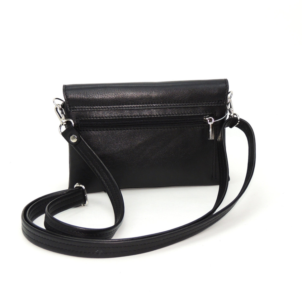 Черная женская кожаная сумка Natalia Kalinovskaya «Мальта» Растение Черная женская кожаная сумка Natalia Kalinovskaya «Мальта» Растение