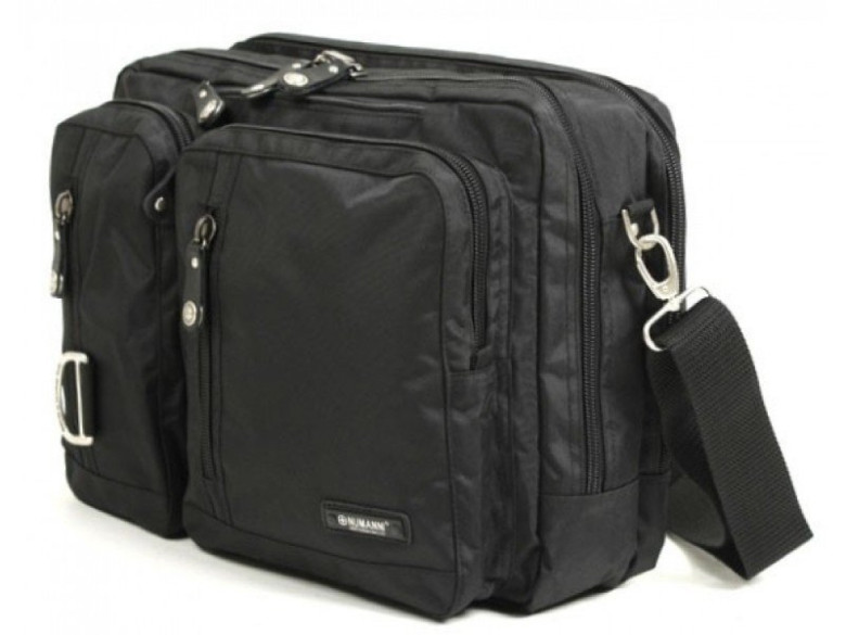 Сумка-рюкзак трансформер из текстиля Numanni 356 чёрная