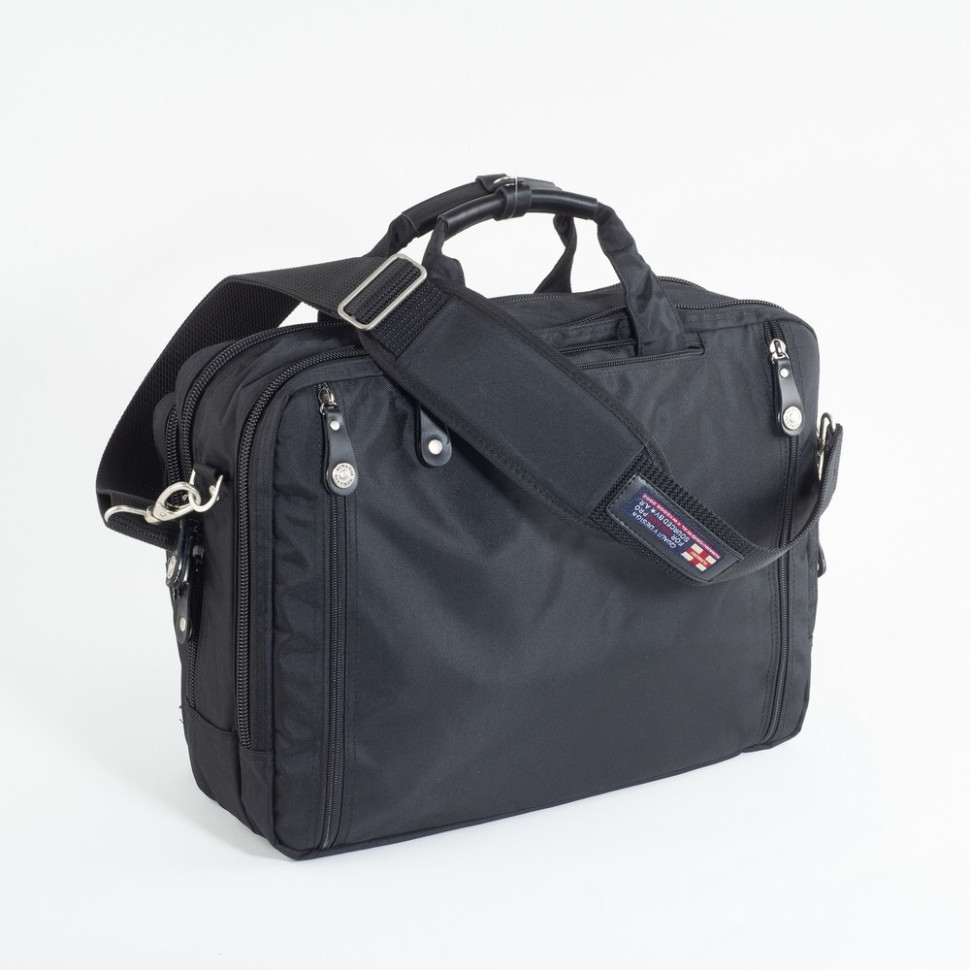 Сумка-рюкзак трансформер из текстиля Numanni 356 чёрная Сумка-рюкзак трансформер из текстиля Numanni 356 чёрная