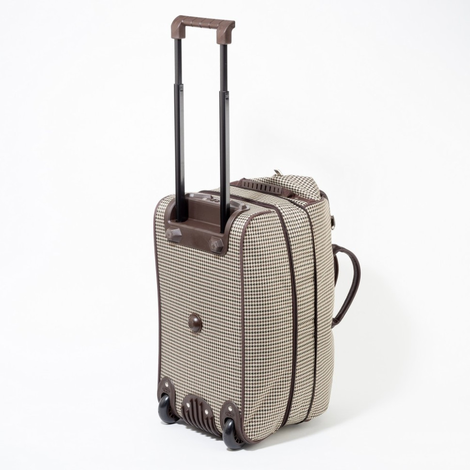 Дорожная сумка-саквояж TsV 514.2 гусиная лапка с колёсами Дорожная сумка-саквояж TsV 514.2 гусиная лапка с колёсами