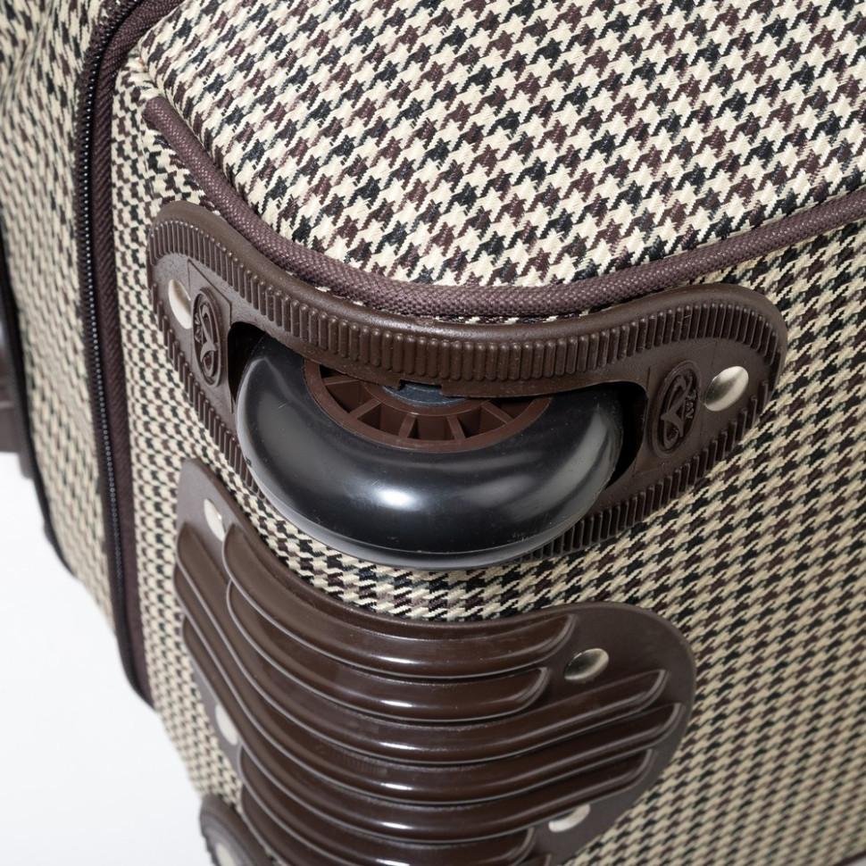 Дорожная сумка-саквояж TsV 514.2 гусиная лапка с колёсами Дорожная сумка-саквояж TsV 514.2 гусиная лапка с колёсами