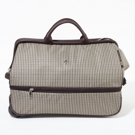 Дорожная сумка-саквояж TsV 514.2 гусиная лапка с колёсами Дорожная сумка-саквояж TsV 514.2 гусиная лапка с колёсами