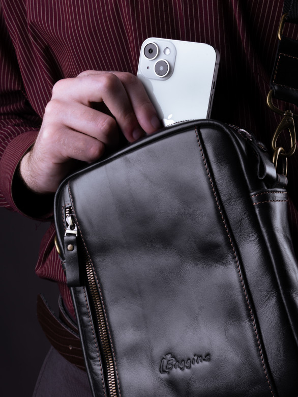 Сумка мужская Baggins 0109 черная пулап Сумка мужская Baggins 0109 черная пулап