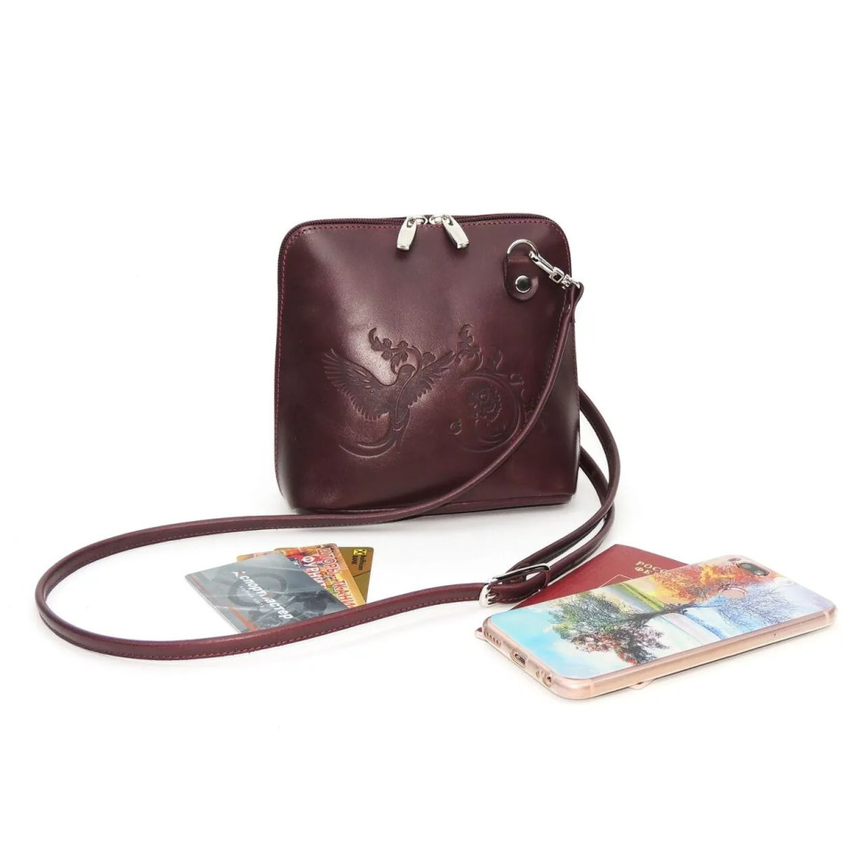 Сумка женская Natalia Kalinovskaya С83п.681 «Анни» птица бордо Сумка женская Natalia Kalinovskaya С83п.681 «Анни» птица бордо