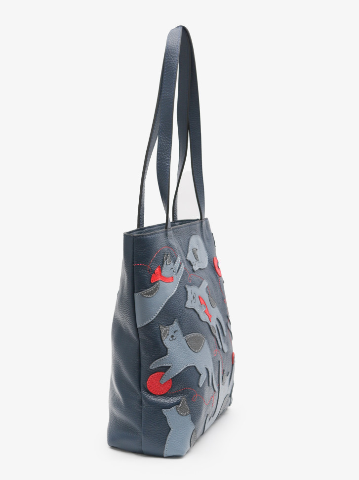 Сумка женская Protege, ДС-517-284 Кот №52 синий флотер Сумка женская Protege, ДС-517-284 Кот №52 синий флотер