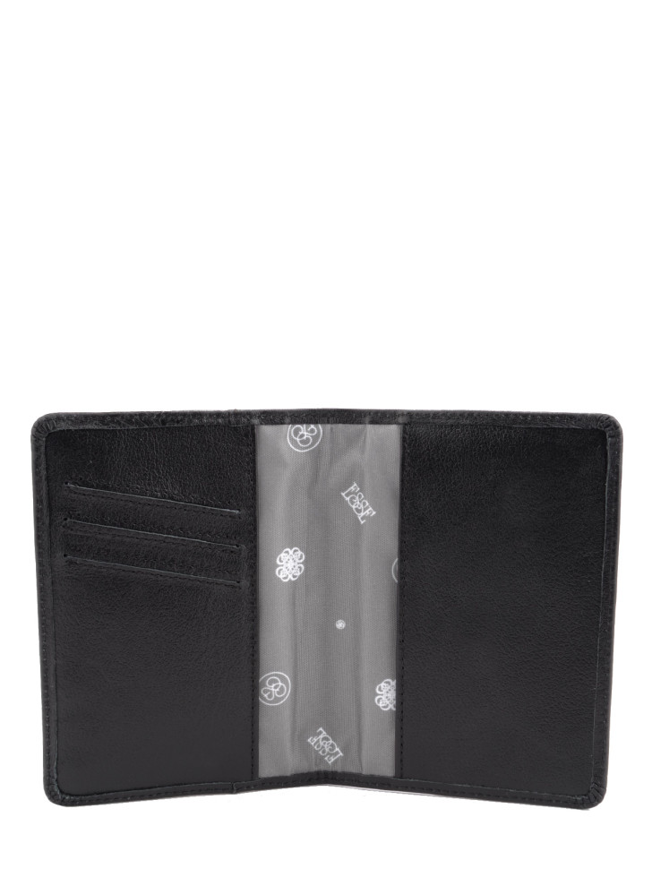 Обложка паспорт PAGE DARK Esse, кожа черный тиснение, 70943