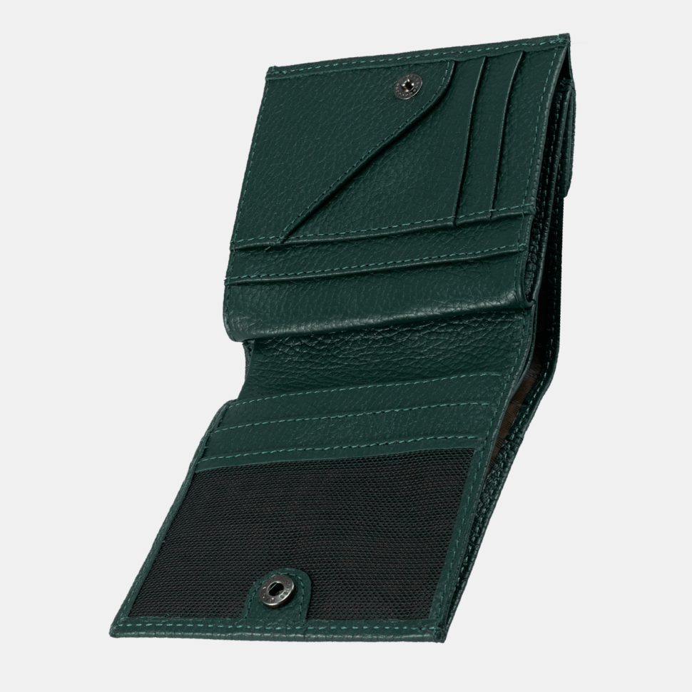 Портмоне женское ПЖ-464-1585 тёмно-зелёное Портмоне женское ПЖ-464-1585 тёмно-зелёное