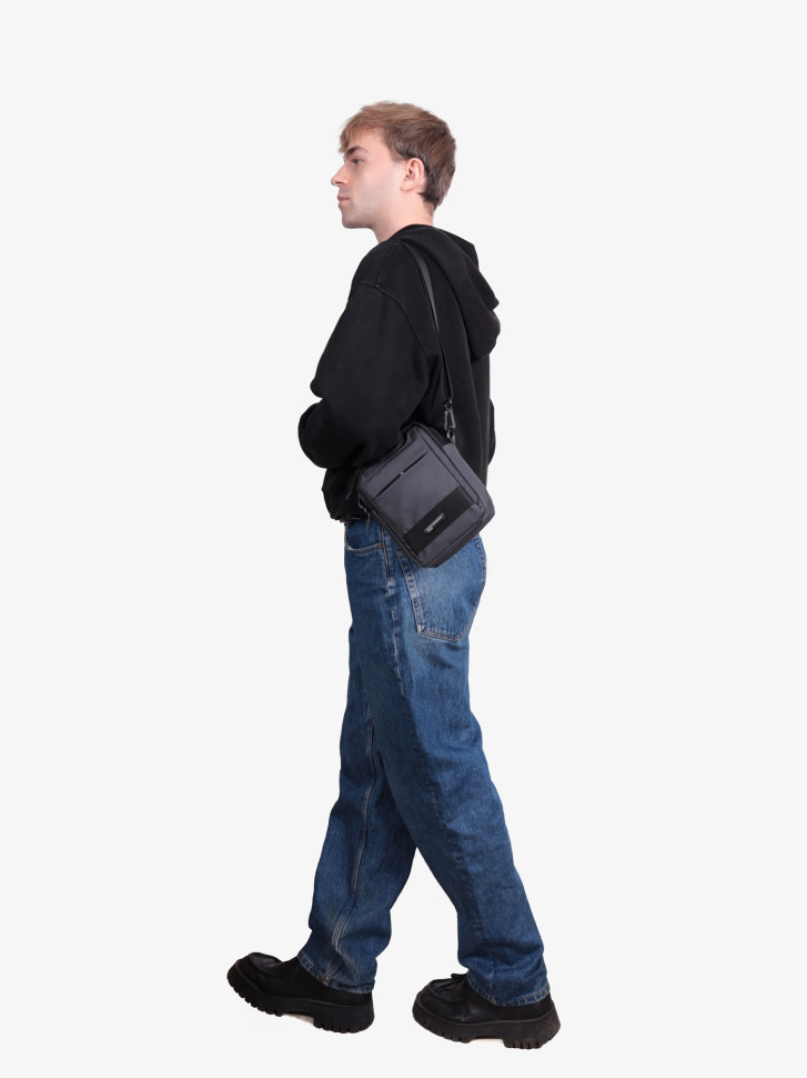 Сумка мужская Baggins 0918 серая Сумка мужская Baggins 0918 серая