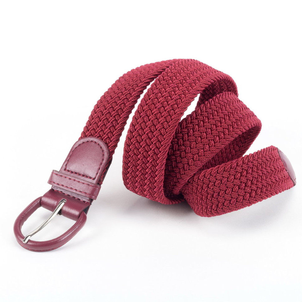 Ремень женский 35 резинка бордо Ремень женский 35 резинка бордо