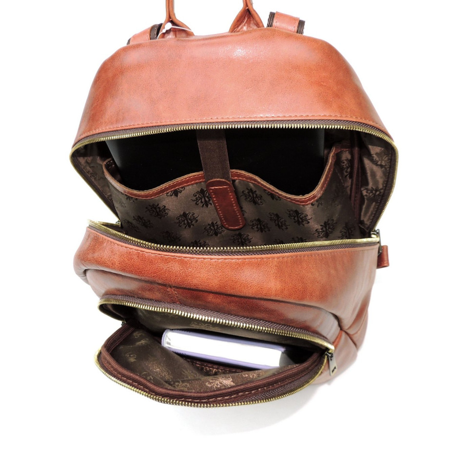 Рюкзак женский Natalia Kalinovskaya, Р43-602 «Като» рыжий/коричневый Рюкзак женский Natalia Kalinovskaya, Р43-602 «Като» рыжий/коричневый