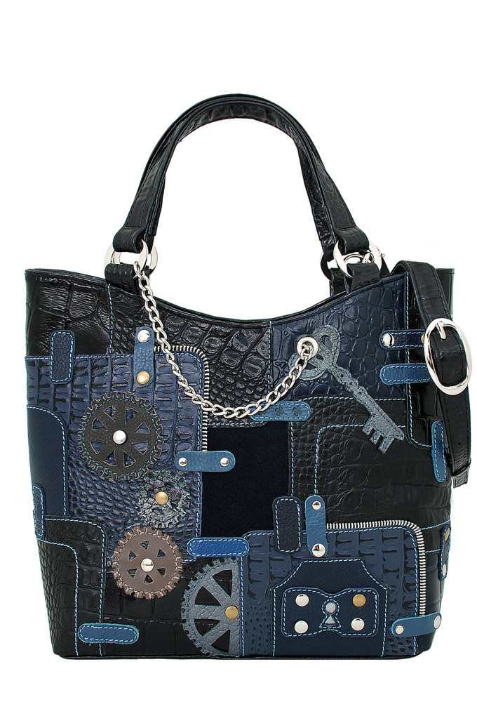 Сумка женская Protege, ДС-189-125, "Техно" черно-синяя Сумка женская Protege, ДС-189-125, "Техно" черно-синяя