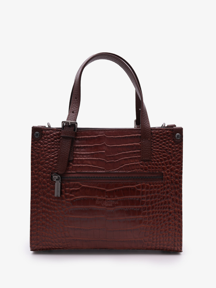 Сумка женская Karya 2402 коричневый крокодил