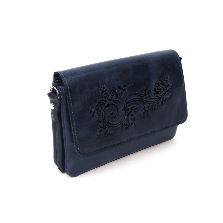 Женская сумочка кошелёк Natalia Kalinovskaya С53т «Колибри» синяя