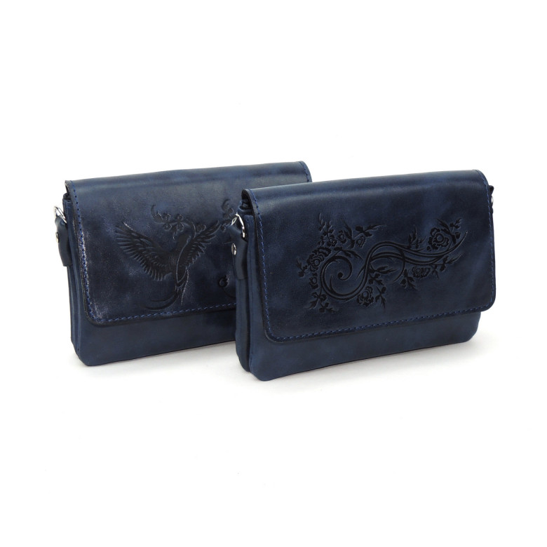 Женская сумочка кошелёк Natalia Kalinovskaya С53т «Колибри» синяя