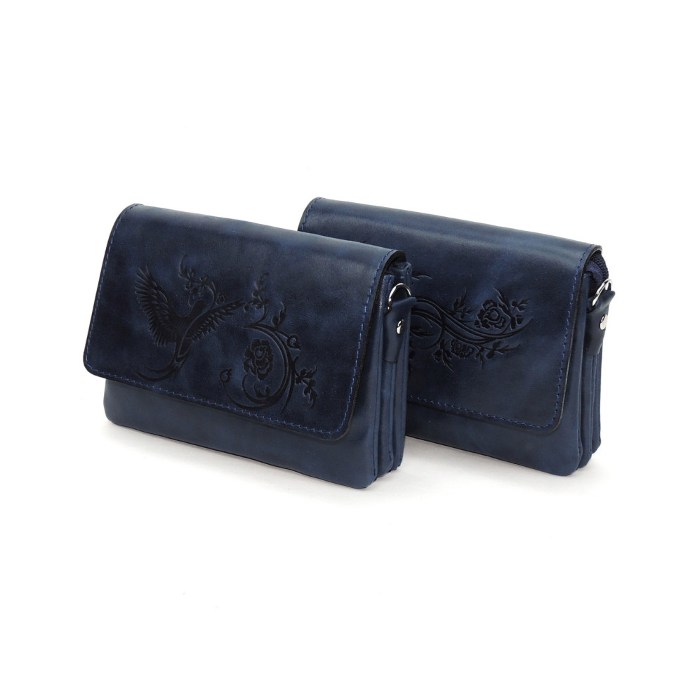 Женская сумочка кошелёк Natalia Kalinovskaya С53т «Колибри» синяя Женская сумочка кошелёк Natalia Kalinovskaya С53т «Колибри» синяя