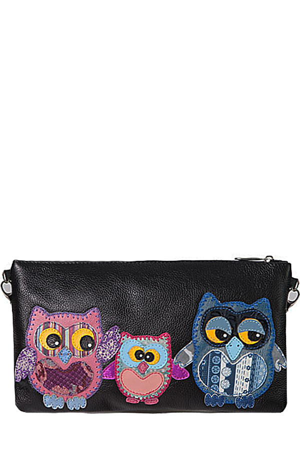 Сумка женская Protege, ДС-251-100 "Совята №1" чёрная Сумка женская Protege, ДС-251-100 "Совята №1" чёрная