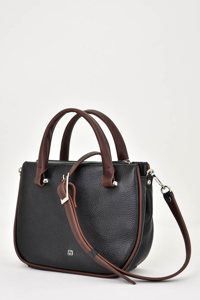 Сумка Protege Ц-558/2 черный флотер+коричневый пулл-ап