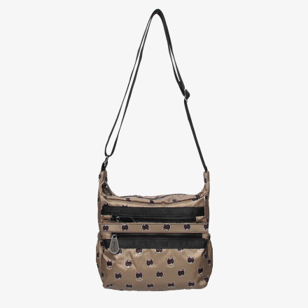 Сумка женская Minigirl S3016 коты коричневая