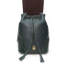 Рюкзак кожаный зелёный Natalia Kalinovskaya «Жанна»