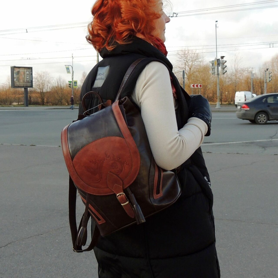 Рюкзак женский Natalia Kalinovskaya, Р50-622-1 кор/рыж Рюкзак женский Natalia Kalinovskaya, Р50-622-1 кор/рыж