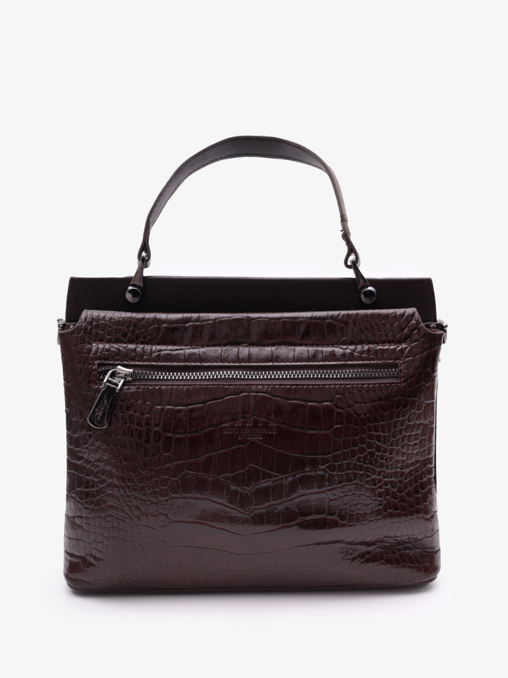 Сумка женская Karya 2427 тёмно-коричневый крокодил Сумка женская Karya 2427 тёмно-коричневый крокодил