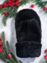 Варежки женские Baggins иск.мех черные