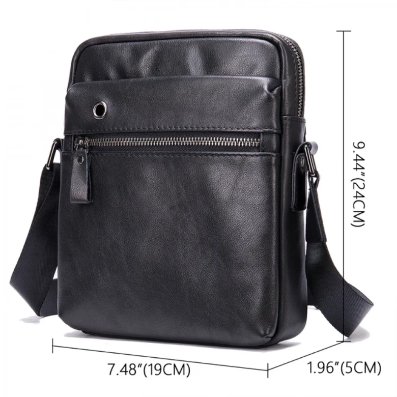 Мужская сумка через плечо 8717 чёрная