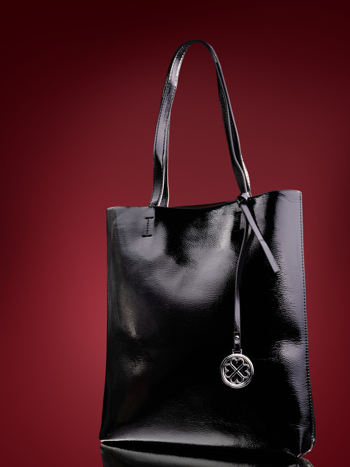 Сумка женская Baggins KDL-1300 лак черный Сумка женская Baggins KDL-1300 лак черный