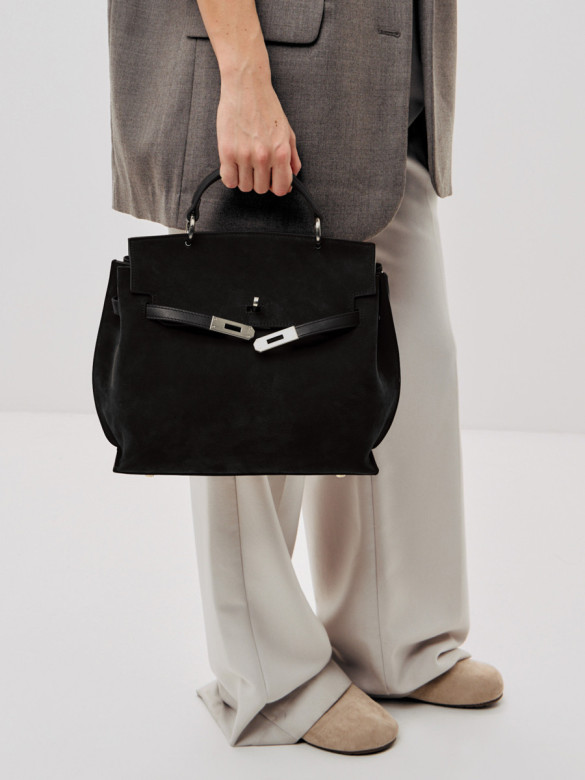 Сумка Curanni 9402 замша чёрная Сумка Curanni 9402 замша чёрная